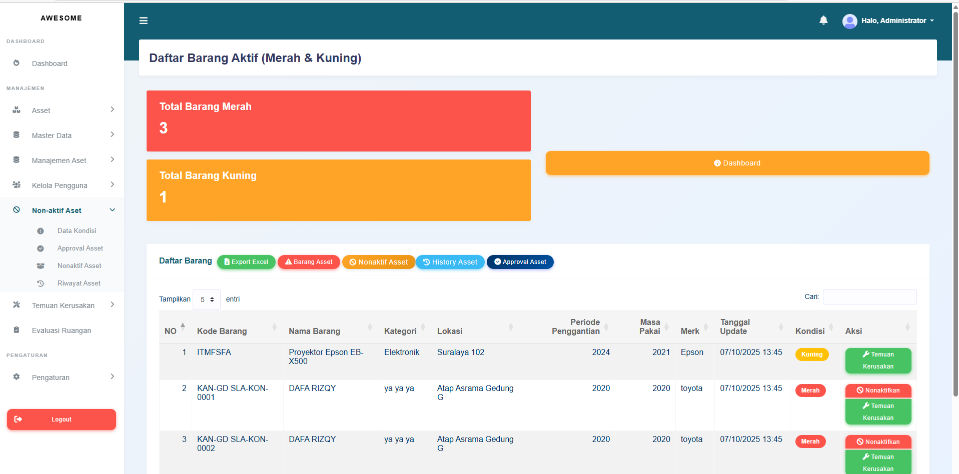 PLN UPDL Suralaya Asset Management System